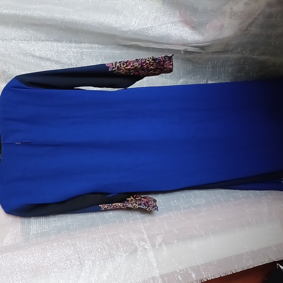 Unbranded womens kurta top Embroidery Sequins, blue to black gradient,  sz S - Picture 5 of 7